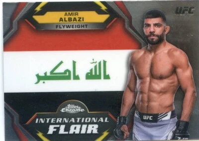 2024 Topps Chrome UFC AMIR ALBAZI #IFL-1 INTERNATIONAL FLAIR INSERT - Image 1 of 2