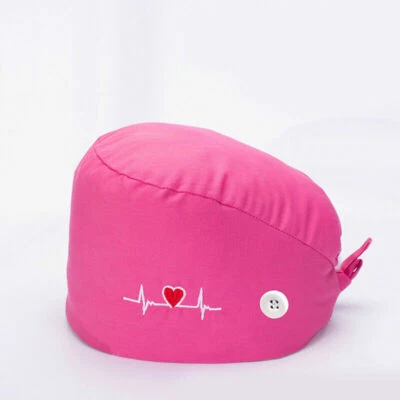 Surgical Scrub Cap Doctor Nurse Cotton Bouffant Adjustable Head Cover Print Hat- - Image 1 of 4