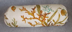 Handmade Duck Cotton Seashell Coral Bolster Neck Roll Cylinder Pillow Cover - Picture 1 of 5