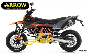 POT D'ECAPPEMENT ARROW TITANE + CAT EURO4 EURO5 POUR KTM 690 SMC R ENDURO 19-23 - Foto 1 di 2