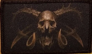 SKULL Patch W/ Hook & Loop Fastener Tactical Funny Bones Emblem #12 - Bild 1 von 1