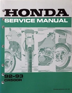 1992 1993 Honda CR500R Factory Service Manual CR 500R Original Shop Repair - Picture 1 of 3