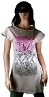 Kate Moross for TopShop Longshirt Dress Tunic Vip T-SHIRT S 36/38 Beige Pink