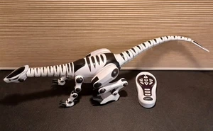 WowWee Roboraptor RC Dinosaur 28" White/Black Interactive Toy w/Remote ~ Tested - Picture 1 of 23