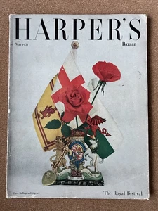 Harper’s Bazaar UK May 1951 Magazine Vintage British Fashion - Picture 1 of 2