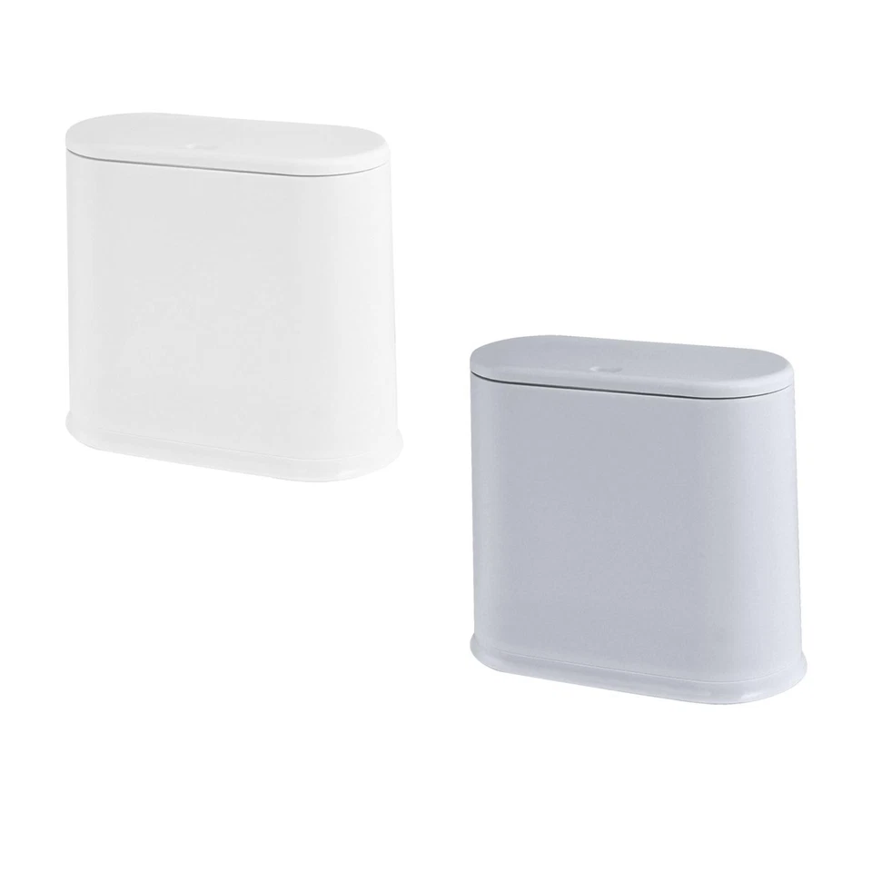 Garbage Container Bin Slim Garbage Can Rubbish Container Double Compartments - Image 1 of 1