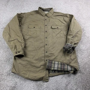 VINTAGE LL Bean Shirt Mens Extra Large Tall Hurricane Flannel Lined Shacket - Picture 1 of 8