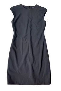 Theory Women’s Black Cap Sleeve Precision Ponte Dress Size 00 NWT - Picture 1 of 9