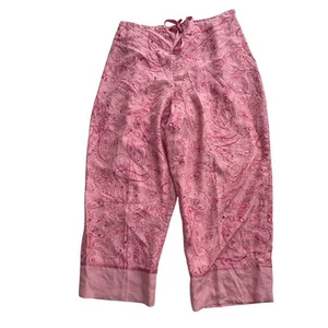 Pantalones Boston Proper 100 % seda rosa cachemir con lentejuelas talla grande - Imagen 1 de 11