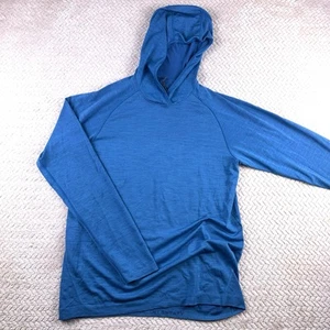 Lululemon Time To Get Dirty Get Outside Get Sweaty Mens Medium Hoodie Shirt Blue - Picture 1 of 9
