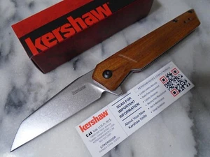 Kershaw Avert Assisted Open Pocket Knife Wharncliffe Wood 1432 8Cr13MoV Folder - Picture 1 of 11