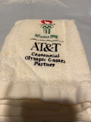Toalla de golf blanca centenario de los Juegos Olímpicos de Atlanta 1996 EE. UU. nueva Foto 1 de 2