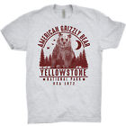 American Grizzly Bear T Shirt Yellowstone National Park USA Nature Animal Geyser