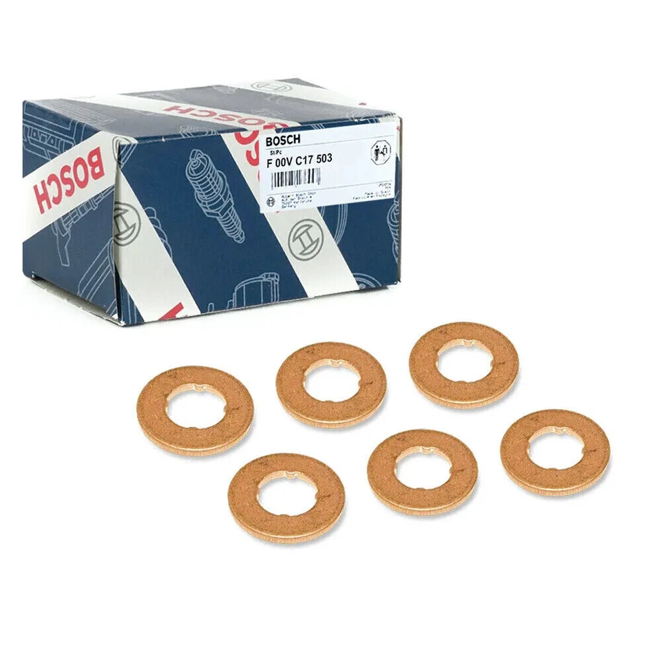 6x Original Bosch Dichtring Dichtung Düsenhalter Einspritzdüse F00VC17503 - Bild 1 von 1