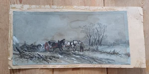 Aquarellgemälde ""Heimfahren"" Sussex-Szene von Martin Wills 1884 - Bild 1 von 4