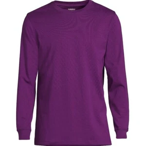 Lands' End Men's Super-T Long Sleeve T-Shirt, Sz Medium, Aged Wine NIP - Picture 1 of 7