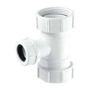 McALPINE V33T Low Level Toilet Overflow to Flush Pipe Connector Tee - Picture 1 of 2