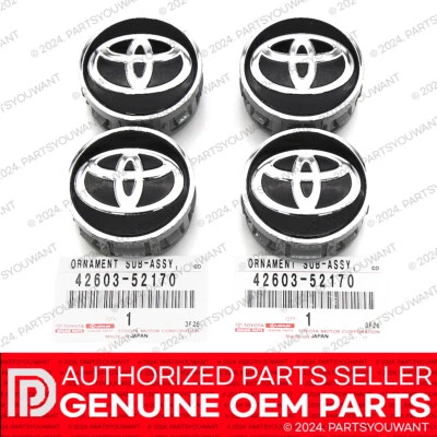 GENUINE Toyota Prius Corolla Yaris OEM Wheel Center Hub Cap 42603-52170 SET OF 4 - Image 1 of 4