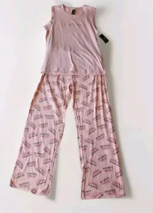 Bebe Women's Pajamas Set 2 Pieces Sleepwear Pants Sleeveless Top Size L - Picture 1 of 8
