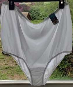 White Granny Panties Vanity Fair NWT Sissy Semi Sheer Satin 5XL BBW - Picture 1 of 9