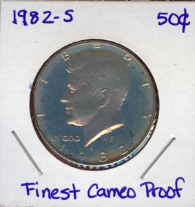 1982-S Kennedy Half Dollar Finest Proof Cameo Quality - Sku: 50C #020 - Bild 1 von 2