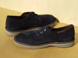 Florsheim Boys Navigator Dress Casual Plain Toe Jr. Oxford 4Y Navy Suede - Picture 1 of 9