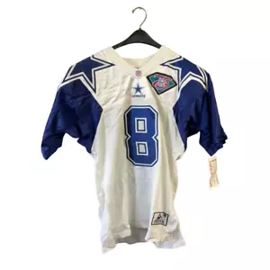 VINTAGE Dallas Cowboys Troy Aikman 75 Years NFL Apex One Jersey White Size M - Picture 1 of 8