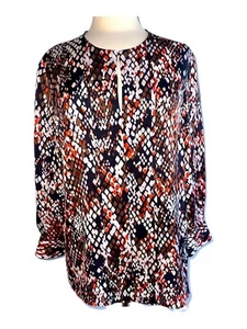 Hugo Boss Bluse Seide Business mehrfarbig Gr. 40 Neu - Bild 1 von 4