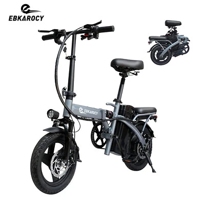 14" 400W Motor Folding Ebike City Electric Bike 48V 15AH Lithium Li-ion Battery - Image 1 of 4