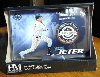 Moneda de inducción al Salón de la Fama Derek Jeter Highland Mint edición limitada de 5.000 Foto 1 de 3