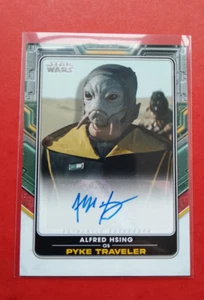 Star Wars Topps The Book Of Boba Fett Authentic Autographe Pyke Traveler A Hsing - Imagen 1 de 2