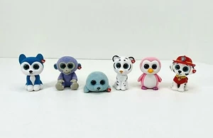 Lote de 6 Mini Ty Beanie Boos Coleccionables Mono Perros Sello Búho Tigre Juguetes 2-2.5" - Imagen 1 de 5