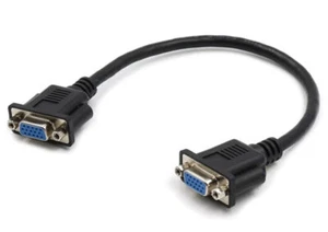 VGA 15Pin Female to Female Cable For PC Monitor TV LCD LED 0.3m - Picture 1 of 1