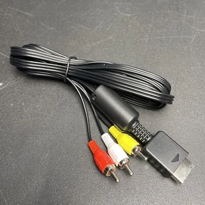 New 6 Ft AV RCA Audio Video Composite Cable Cord Sony PS1 PS2 PS3 Ships USA - Picture 1 of 2