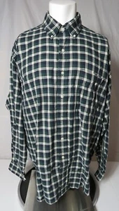 Vintage Plaid Flannel Used 1990s Ralph Lauren Button-Down Shirt Soft Cotton XL - Imagen 1 de 3