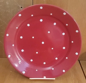 Temptations POLKA DOT RED Dinner plate, 10 1/4", Tara, Excellent - Picture 1 of 5
