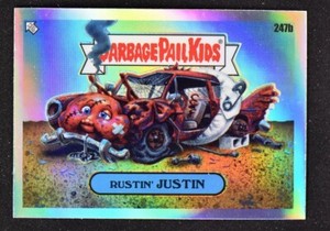 2023 Garbage Pail Kids Chrome Series 6 Base Refractor #247b Rustin' JUSTIN