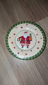 Plato de porcelana navideña vintage Yankee Candle coleccionable SANTA CLAUS de 7,5" - Imagen 1 de 2