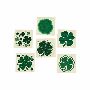 Shamrock Patterned Tattoos, Apparel Accessories, 72 Pieces