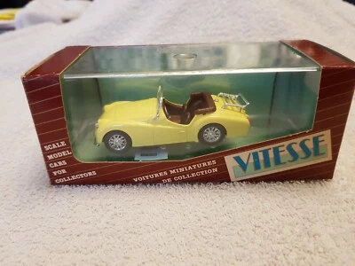 Vitesse 1/43 scale 1958 /61 Triumph Tr3A convertible  in Yellow.  - Image 1 of 4