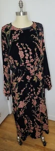 NWT Coldwater Creek 1X Floral Velvet Burnout Dress Romantic Whimsy Fairy Boho - Picture 1 of 6