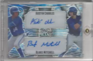 Austin Charles/Blake Mitchell 2023 Leaf Metal Silver Pulsar Dual Auto #DA-4 - Picture 1 of 2