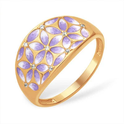 Ring Silber mit Zirkonia Steinen vergoldet Fingerring Silberring Echtschmuck - Bild 1 von 3