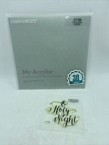 CTMH Close To My Heart Stamps My Acrylix A1168 "O Holy Night" Holidays Packaging