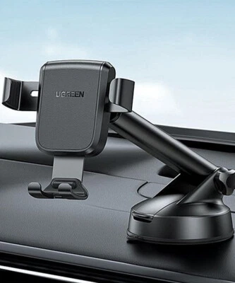 UGREEN Gravity Phone Holder for Dashboard Cockpit Windshield Black - Image 1 of 4