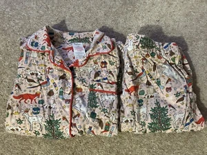 Boden Cosy Festive Pyjama Set girls Milkshake Pink Christmas Forest 7-8 Y - Picture 1 of 2