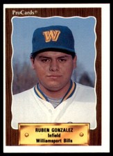 1990 PROCARDS WILLIAMSPORT BILLS RUBEN GONZALEZ #1062