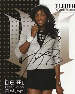 Cartoncino pubblicitario 8x11 firmato Tennis Champion Venus Williams certificato di autenticità - Foto 1 di 1