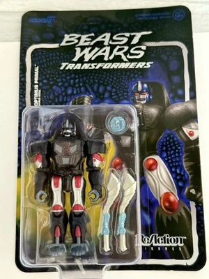 Super 7 Beast Wars Transformers ReAction Optimus Primal Hyper Steel UNPUNCHED - Image 1 of 4