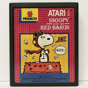 Peanuts Snoopy and The Red Baron (Atari 2600) 1986 Rare TESTED WORKS - Picture 1 of 4